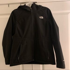 North Face black jacket, size large (lined, wind & water resistant)